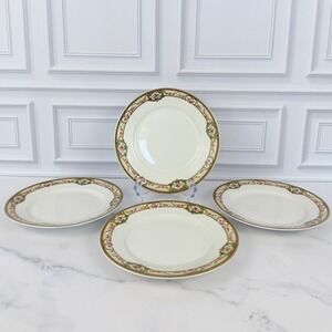 VTG Set of 4 Belfort Rose Gold Theodore Haviland Limoges Bread Plates 6 3/8"